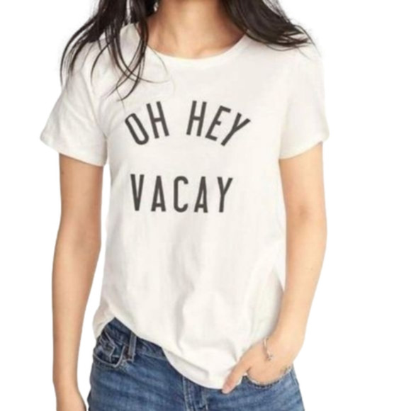 𝅺OLD NAVY Oh hey vaycay t-shirt top XL - Picture 1 of 5